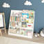 Bibliothèque pour enfants et organisateur de rangement pour jouets, étagère à livres multifonctionnelle en bois pour enfants avec présentoir à bibliothèque
