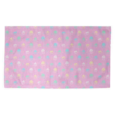 Tapis rose/jaune petits gâteaux Avicia