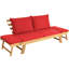 502.92 cm W Acacia Solid Wood Outdoor Sofa with Cushions-70459081