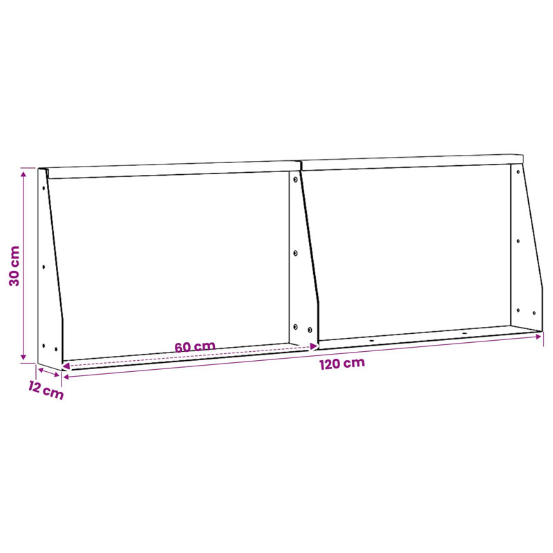 vidaXL Retaining Wall Garden Steel Metal Border Edging Landscape Barrier Bed, 30cm H x 60cm W, Silver