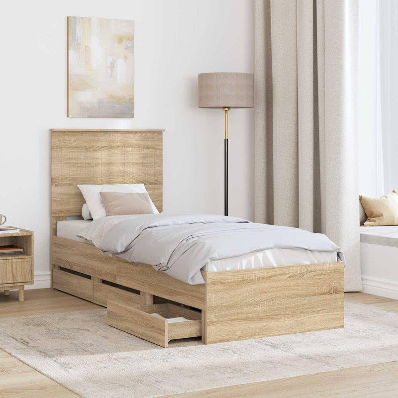 Bed Frame, Small Single (2'6), Sonoma Oak