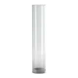 3" E26 Cylindrical Pendant Light, 18" Clear Glass