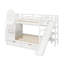 Lit superposé de style château, lit superposé de château avec tiroirs, tablettes et glissoire, cadre de lit en bois-1575247212