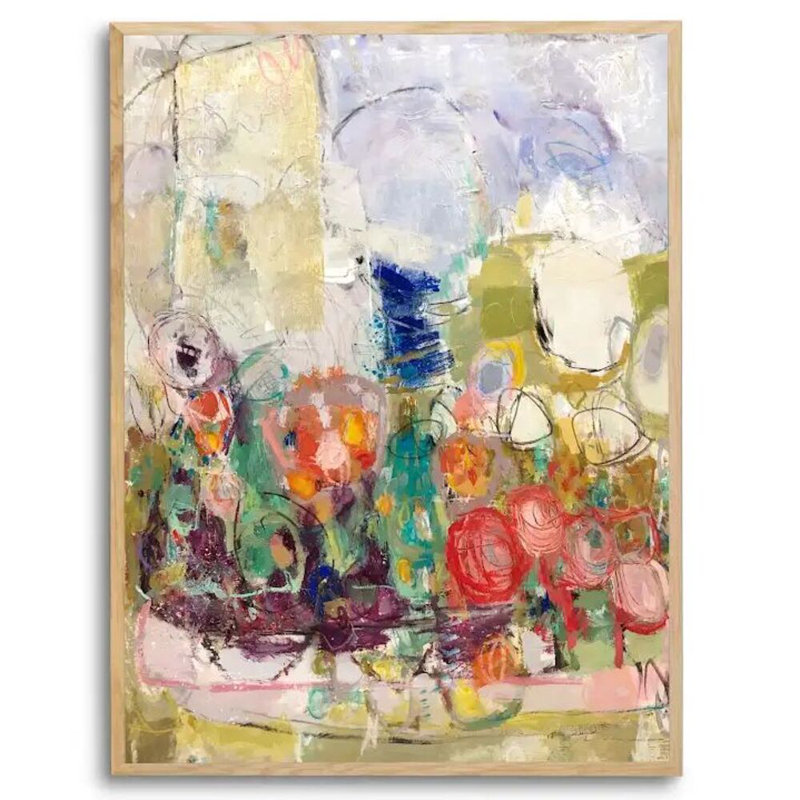 Happy Day Print by Elizabeth Chapman, No Mat, Wrapped Canvas, 40" H x 30" W