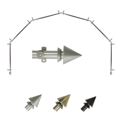 Tringle à rideaux simple réglable 28 "à 48" 0,81 "à baie vitrée