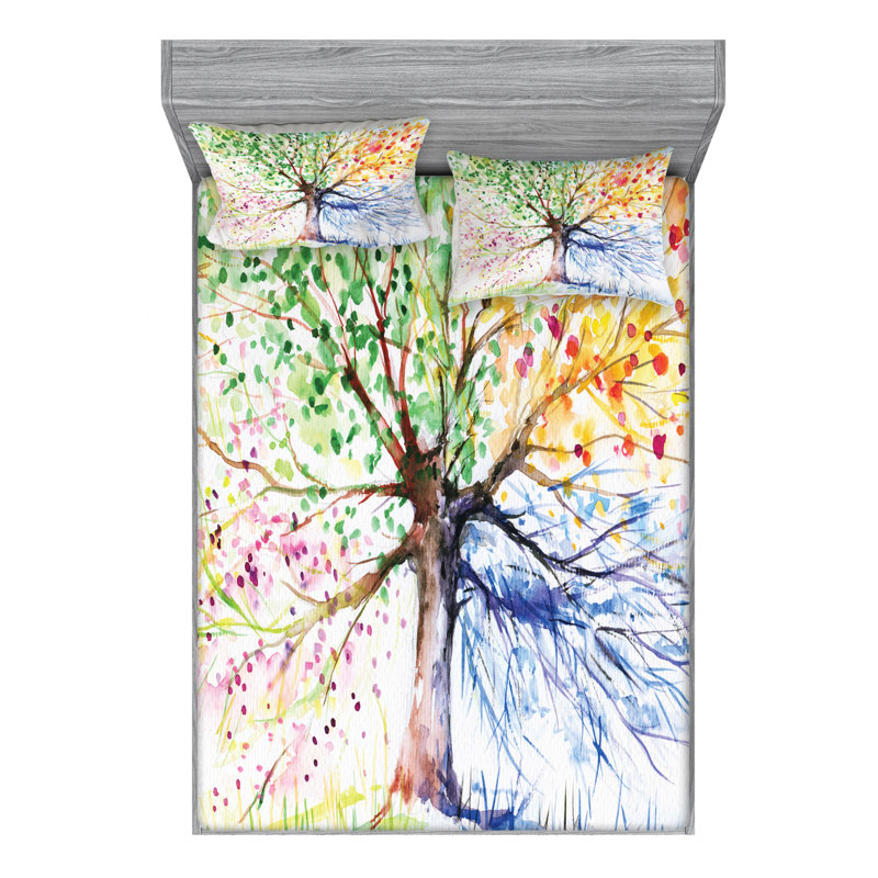 Microfiber Sheet Set, Queen Sheet Set with Fitted Sheet