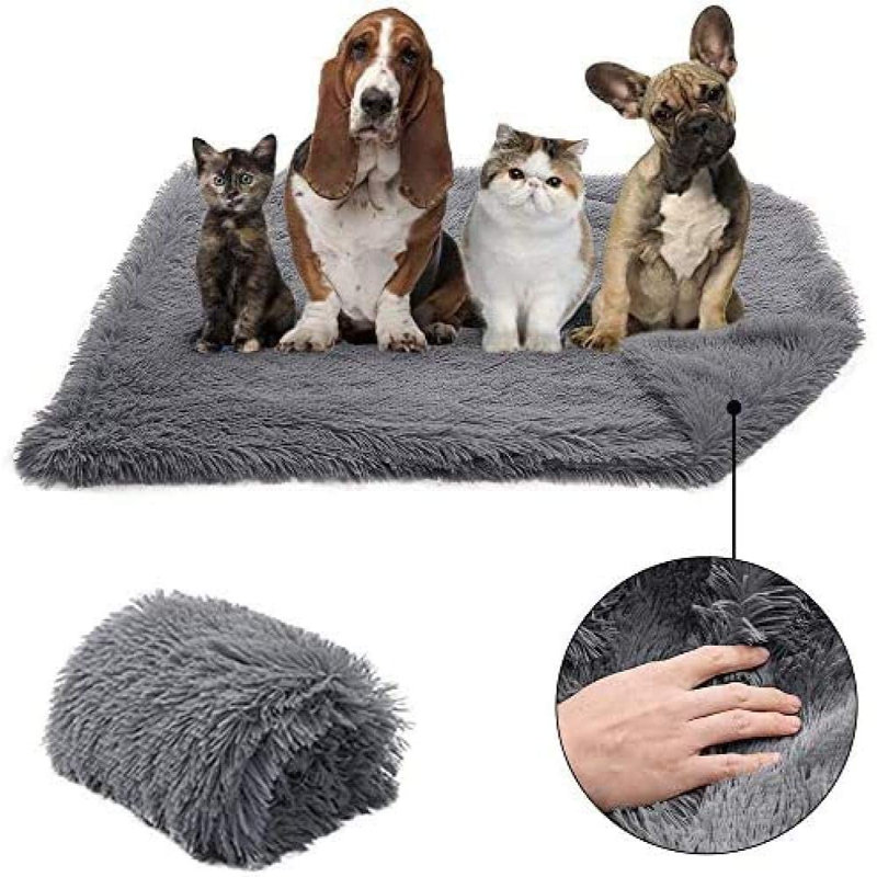 Fleece/Microfiber Pet Blanket, 54cm W x 78cm L, Dark Grey