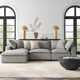 Ellaria 4 - Piece Modular Upholstered Reversible Chaise Sectional 