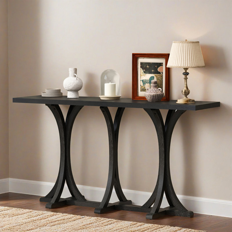 Console en bois 59,8 po, Noir