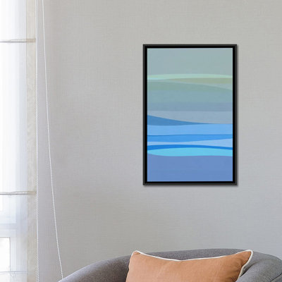 «Blue Abstract I» par Orara Studio - Giclée sur toile tendue avec châssis