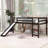Loft Bed with Slide, Multifunctional Design, Twin