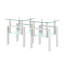 Ensemble de 2, table basse moderne en verre trempé, table de bout, table carrée pour le salon, transparent / blanc-47542599-47542596