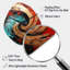 Red Blue Majestic Motion Spiral III - Abstract Spirals, horloge murale asymétrique, impression unique-106199158