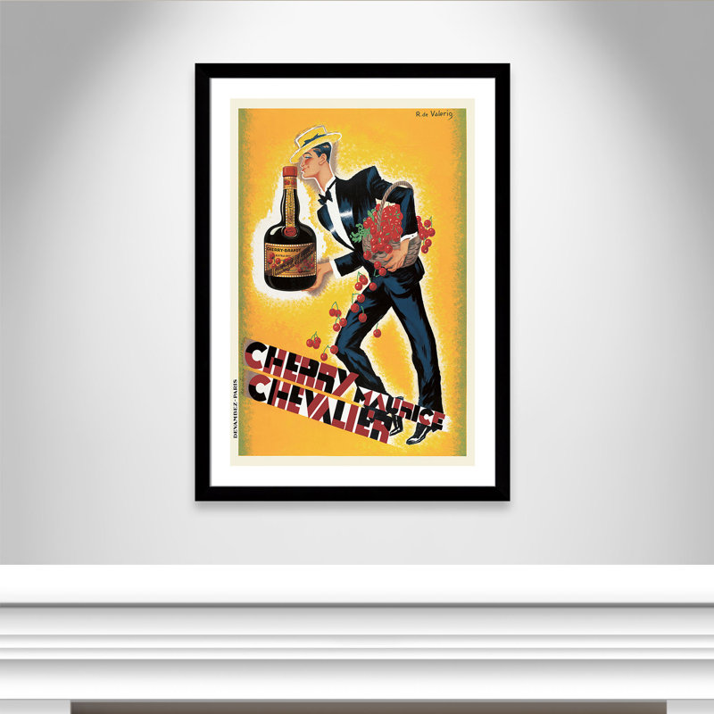 «Brickhill Cherry» par Maurice Chevalier, affiche vintage encadrée