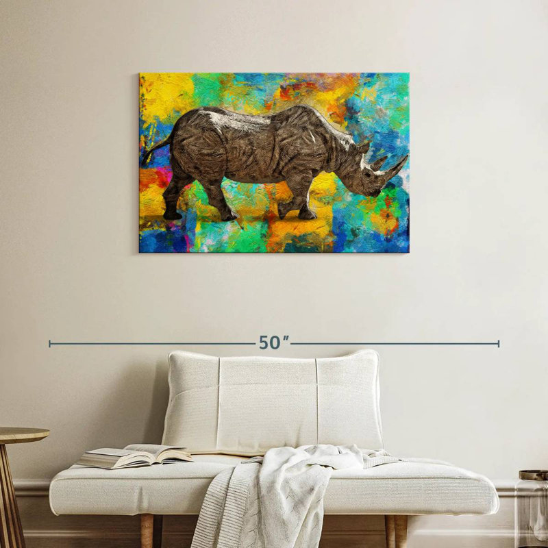 Fantaisie rhinocéros, H 24 po x l 36 po