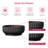 15 in. Medium Matte Black(Upgraded Interior) Concrete Round Planter / Pot Ribbed Design Planter Bowl with Drainage Hole-617532057-617532054