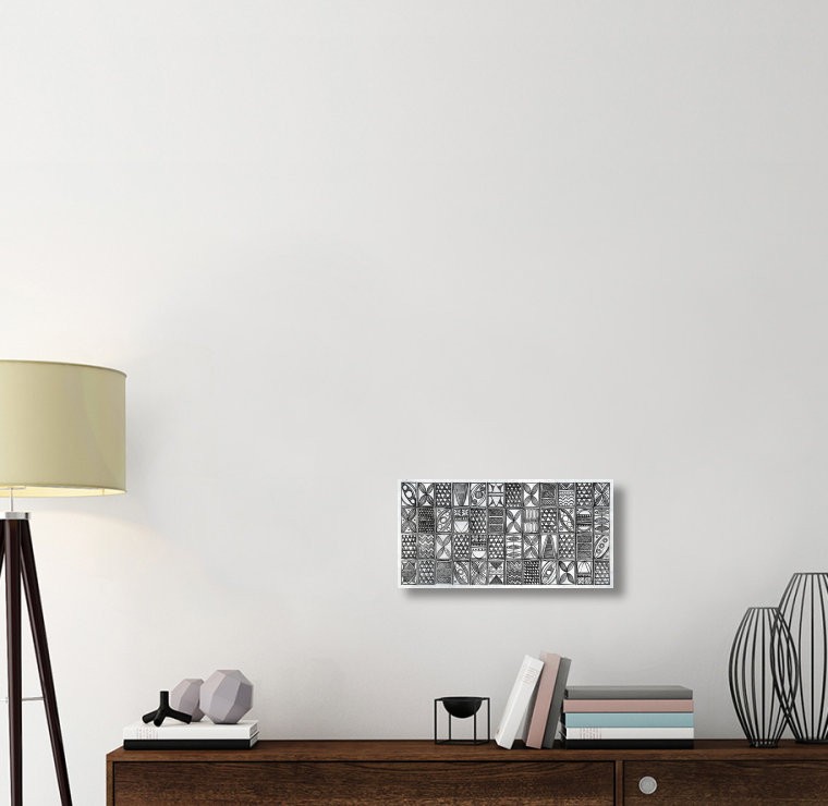 « patterns of the amazon i bw », impression sur toile, H 12 po x l 24 po x P 1,5 po