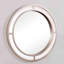 Meuble-lavabo 1 pièce Blush avec tabouret rembourré, miroir de 3 m, DEL, bois massif, tiroirs de rangement