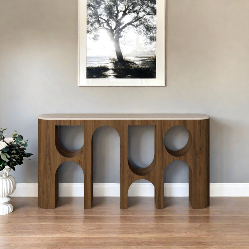 Console Retro Art, H 31,5 po x l 62,99 po x P 11,81 po