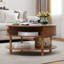 Table basse ronde avec porte coulissante-106538680