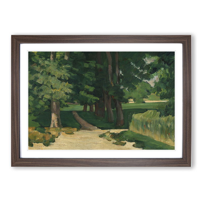 Cezanne - Allee Im Jas De Bouffan by Paul Cezanne - Framed Print, 48cm H x 65cm W x 2cm D, Walnut Framed