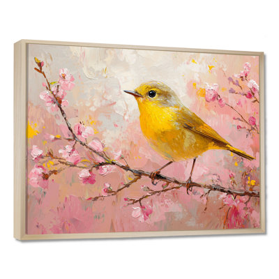 Songbird In Melody Summer Tree IV - oiseau, art mural