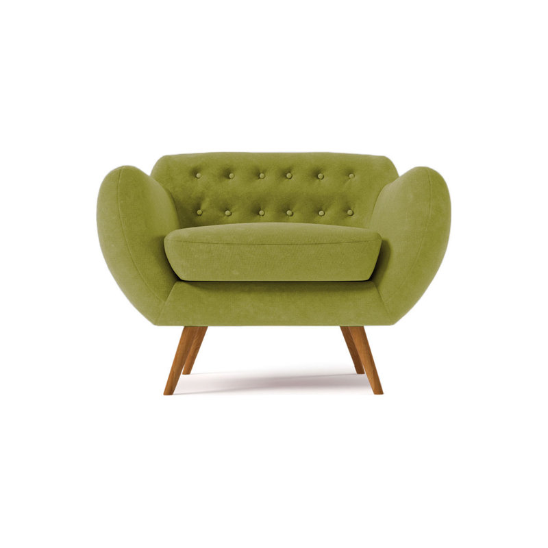 Millicent Upholstered Armchair, Green