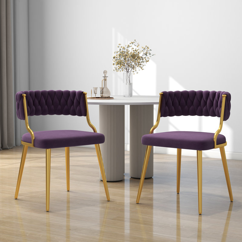 Christal Upholstery Dining Chair, Purple