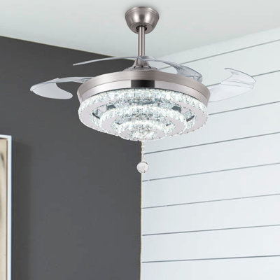 42 INCH Crystal Ceiling Fan with Remote Control