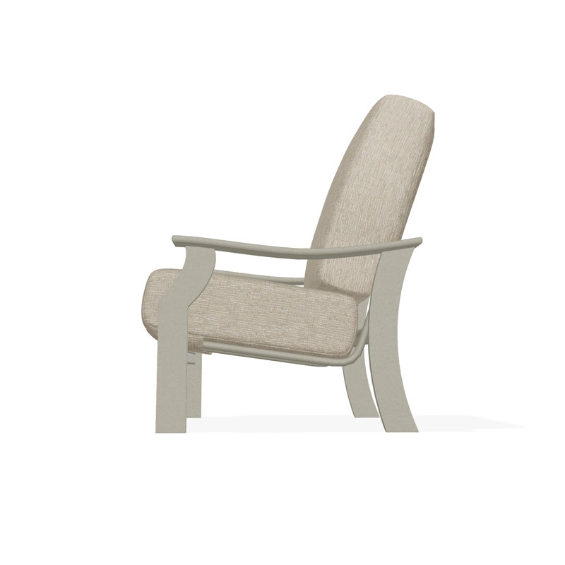 St. Catherine Marine Grade Polymer Deep Seating Cushion Arm Chair, Storm, Illusion Plaid Birch