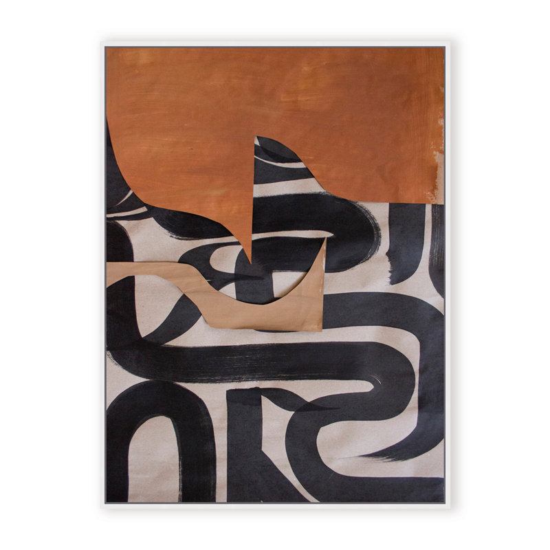 Gai: A Symphony Of Abstraction, 48" H x 36" W x 1.125" D, Framed Print, White