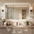 UL Certified Modern Backlit LED Rounded Rectangle Bathroom Mirror,Tempered Glass Anti-Fog 3 Color Dimmable with Memory Function-864143970
