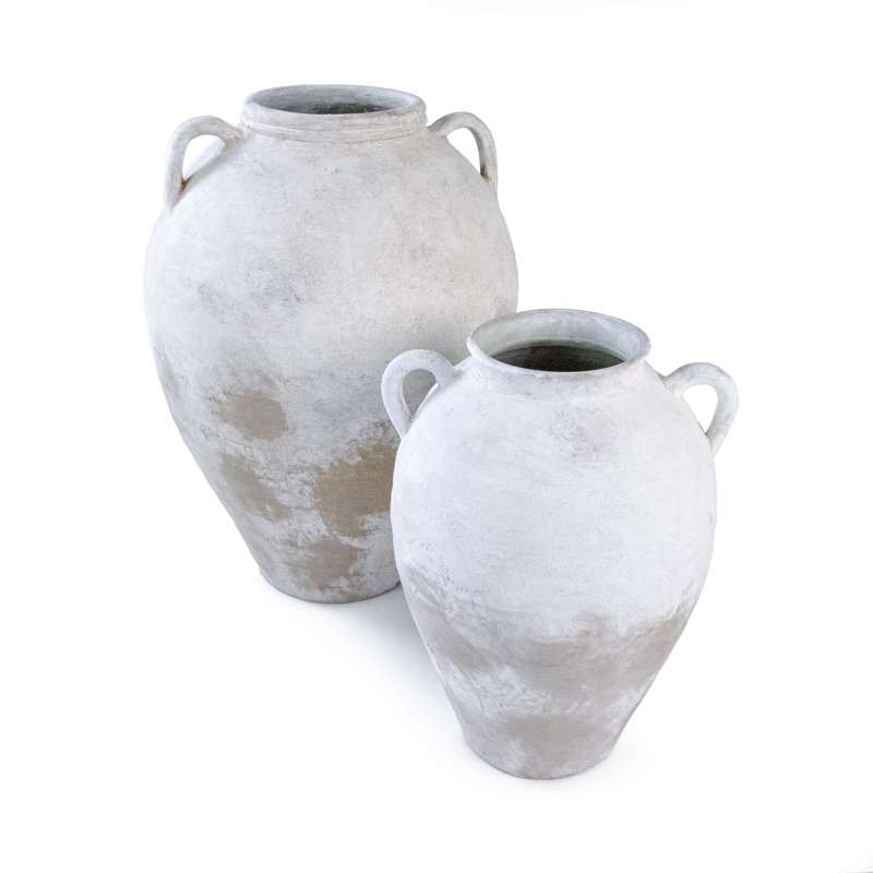 Earthernware Floor Vase, 19" H x 13" W x 13" D