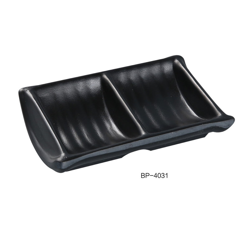 Black Pearl Pearl Double Melamine Condiment Server