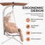 Fauteuil à œufs suspendu en osier pour 2 personnes avec auvent réglable, support et coussins, capacité de 600 lb-125584784-125584789-125584793