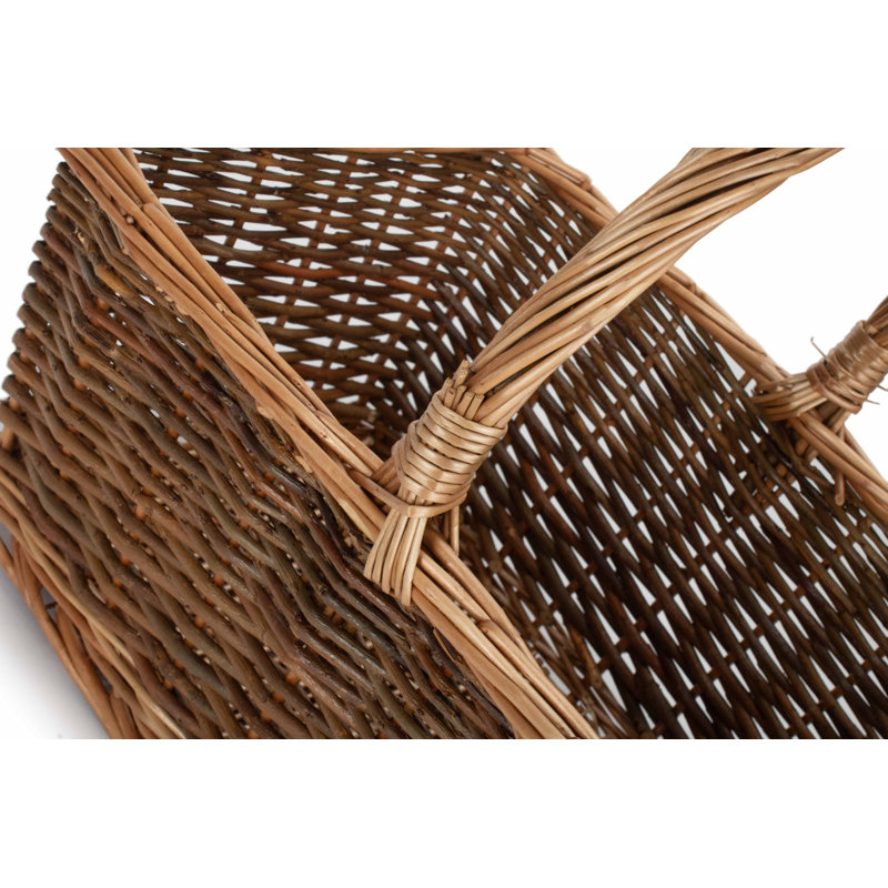 Lily Manor Wicker Unpeeled Willow Shopper Basket, 38cm H x 37cm W x 30cm D