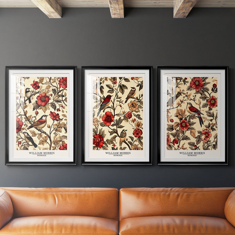 Ensemble de 3 pièces de la série CXC III de la collection de luxe de William Morris - mat personnalisé, H 15 po x l 19 po