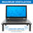 Mount-It! Height Adjustable Metal Monitor Riser 2-Pack Fits Up to 32" Screens, 44 Lbs. Capacity