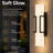 Modern Outdoor LED Wall Sconce, Dimmable Waterproof Glass Wall Light, 3000K Warm White Exterior Porch Light for Entryway Patio Garage-1294854656