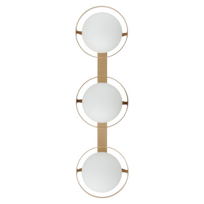 Luminaire pour meuble-lavabo 3 lumières 4 pouces avec abat-jour en verre opale gravé Scottsburg