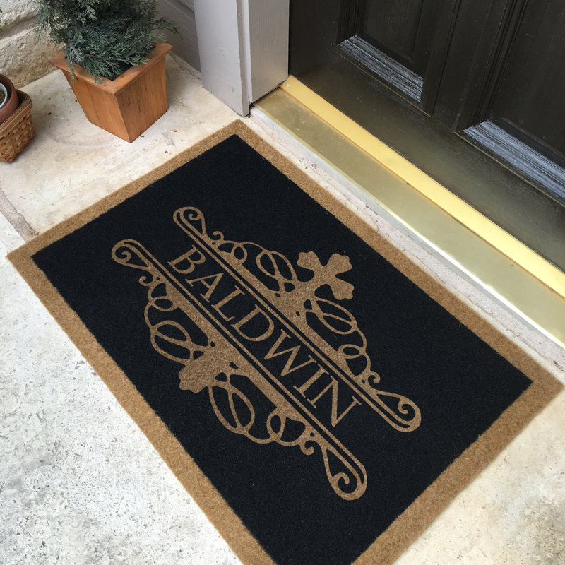 Tapis d'entrée antidérapant Bocana, Noir, Oui, 24 po x 36 po
