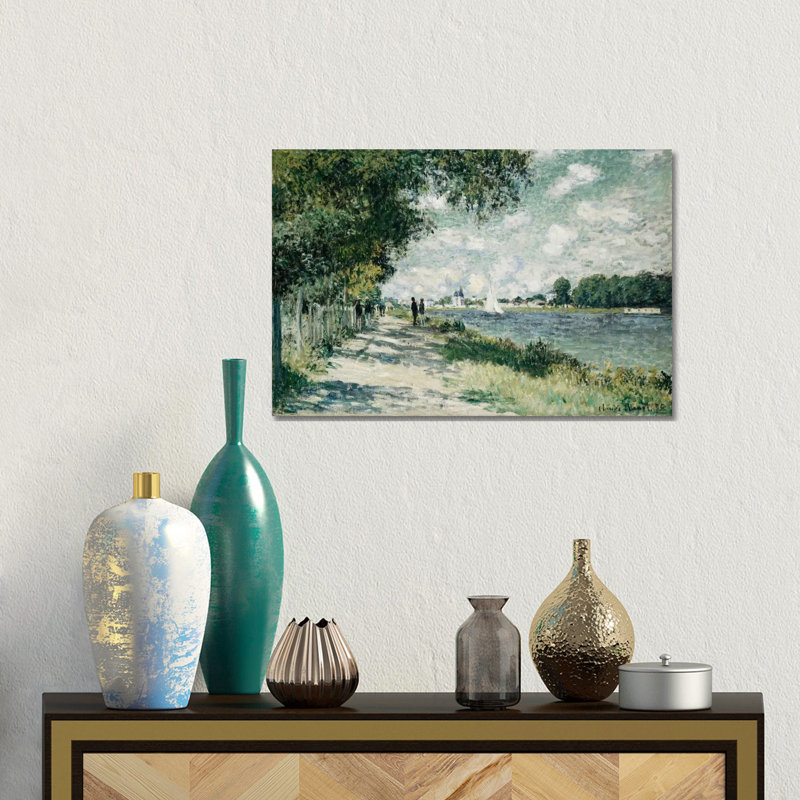 La seine à Argenteuil, 1875 - Giclée sur toile tendue avec châssis, H 12 po x l 18 po