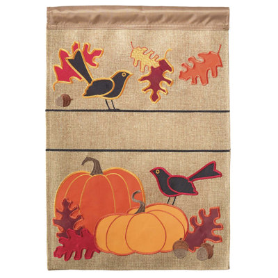 Drapeau de jardin en polyester 18 x 13 po Adelah