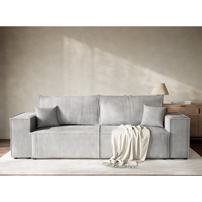 3 Seater Reclining Sofa, Light Grey