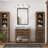 Marti 3-Light Indoor Brushed Nickel Bath or Vanity Wall Mount with Alabaster Glass Bell Shades-27090634