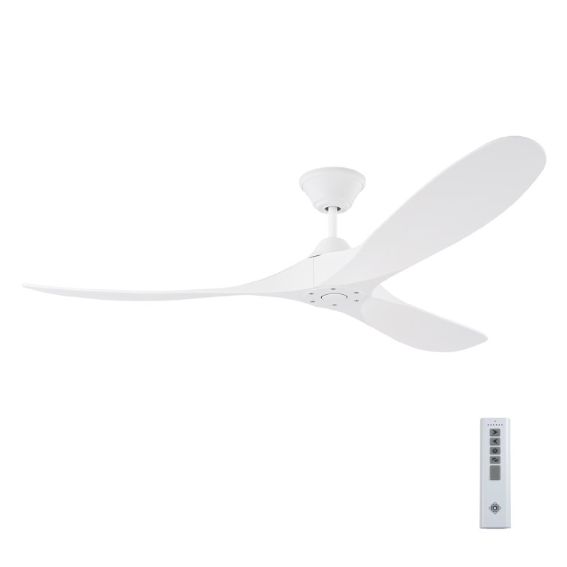 Maverick Coastal 60 - Matte White w Matte White Blades from Visual Comfort Fan, Matte White