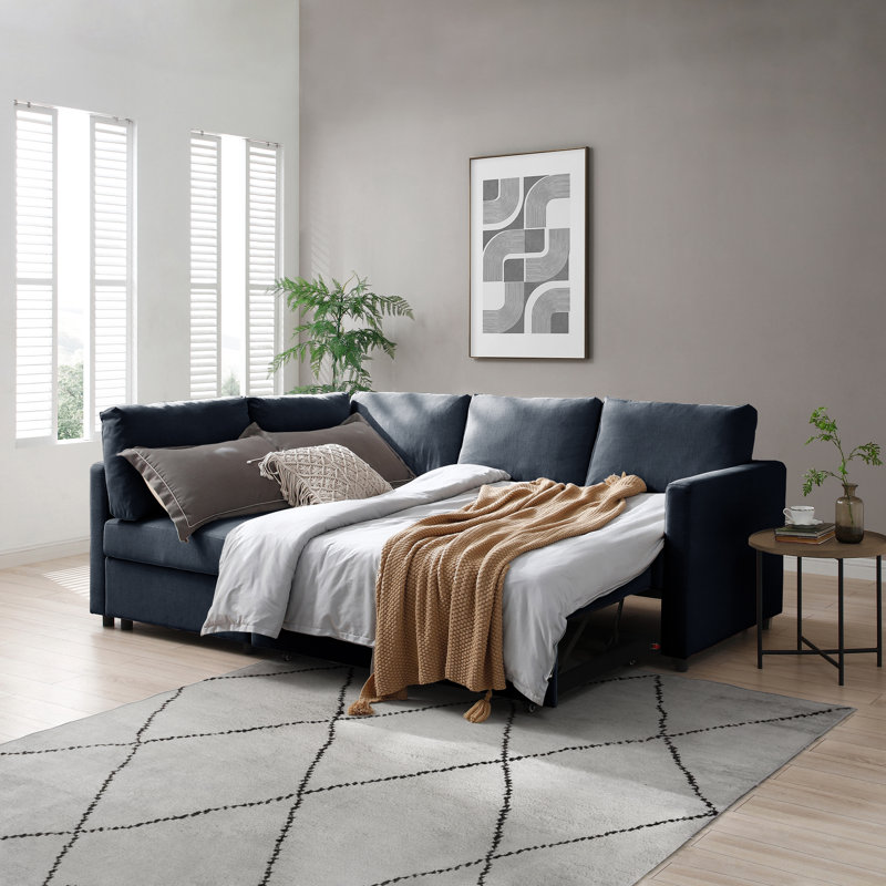 Baelee 4 Seater Sofa & Chaise, Navy