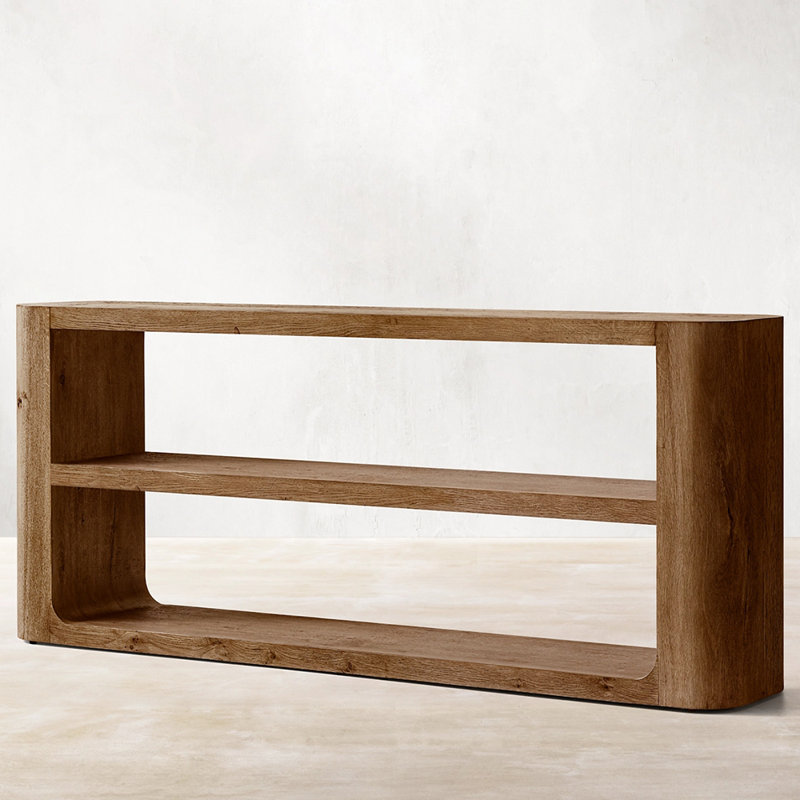 Console simple de style américain, H 29,9 po x l 72 po x P 14 po, Brun
