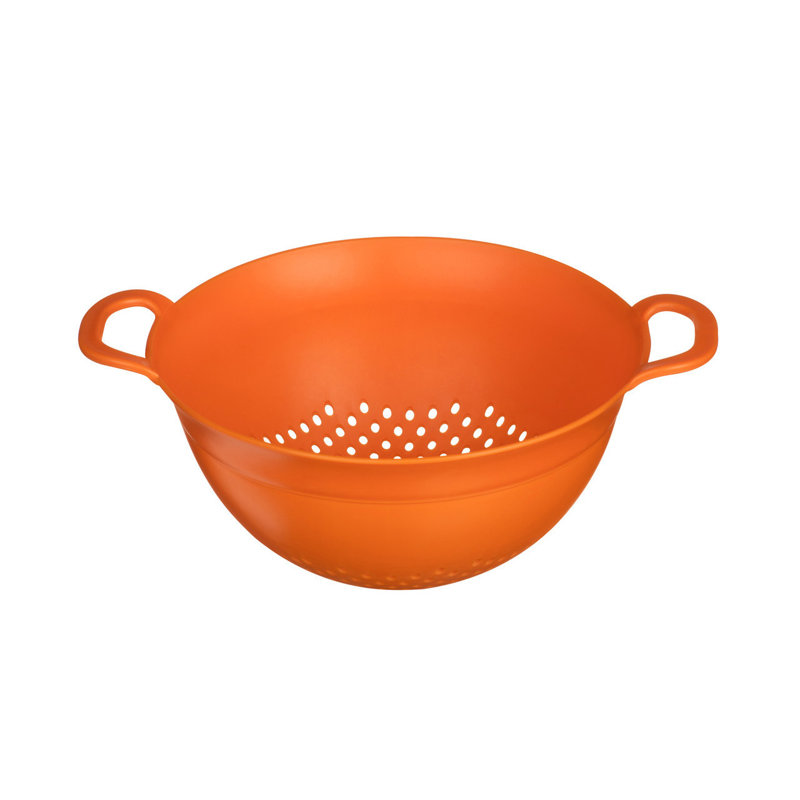 Belfry Kitchen Stubbs Plastic Colander, 12cm H x 30cm W x 23cm D, Orange