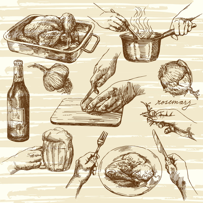 Cooking Process - Wrapped Canvas Print, 30cm H x 30cm W x 3.8 cm D
